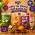 Bubble Tea set na doma pre 66 porcií s koncentrátmi, praskajúcimi guličkami a príslušenstvom.