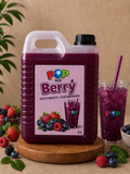 Sirupový koncentrát Berry 2 l pre Bubble Tea s príchuťou tutti frutti a lesného ovocia.