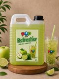 Sirupový koncentrát Refresher 2 l pre Bubble Tea s príchuťou jablka a limetky.
